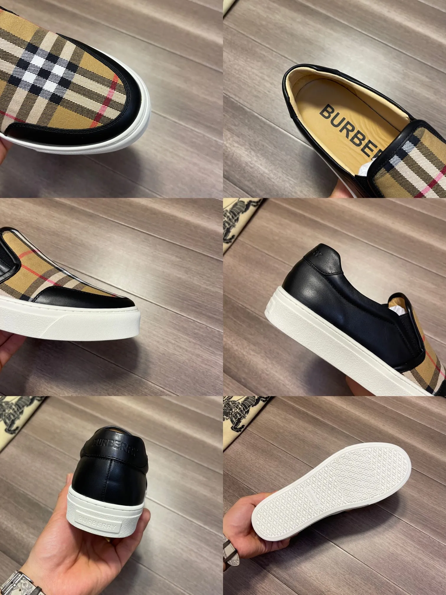 ☕P380💰"BURBERRY" Burberry: 🔍🔍The latest men's counter is on sale simultaneously, the original version imported from Italy🔝·Nappa calfskin·Brand totem cloth· Highlighting the (high-end, extravagance, class) travel, home, and best choice" exquisite workmanship (Imported water-dyed leather lining from Italy 🇮🇹), sole: original sole provided by the original factory, ⚠️exclusive double layer Activity·TPR rubber·molded outsole; super comfortable·wear-resistant·non-slip·environmental protection🌳🌳🌳, the real thing is more beautiful🎬The real thing is more beautiful🔍🔍 (high quality·follow the order) You can enter and exit the counter at will: Size: 38·39·40·41·42·43·44 (🎉Customized 45) Welcome to order...☕️